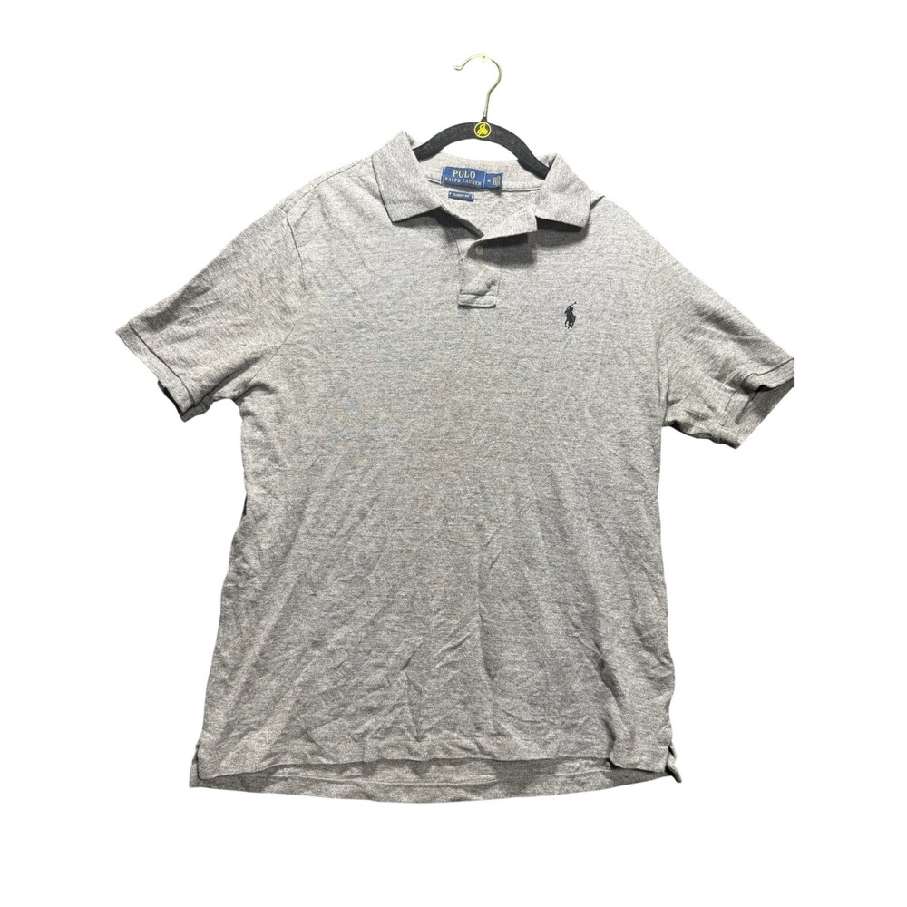 Polo Ralph Lauren Polo Shirt Mens M Gray Classic Fit Short Sleeve 710666997006